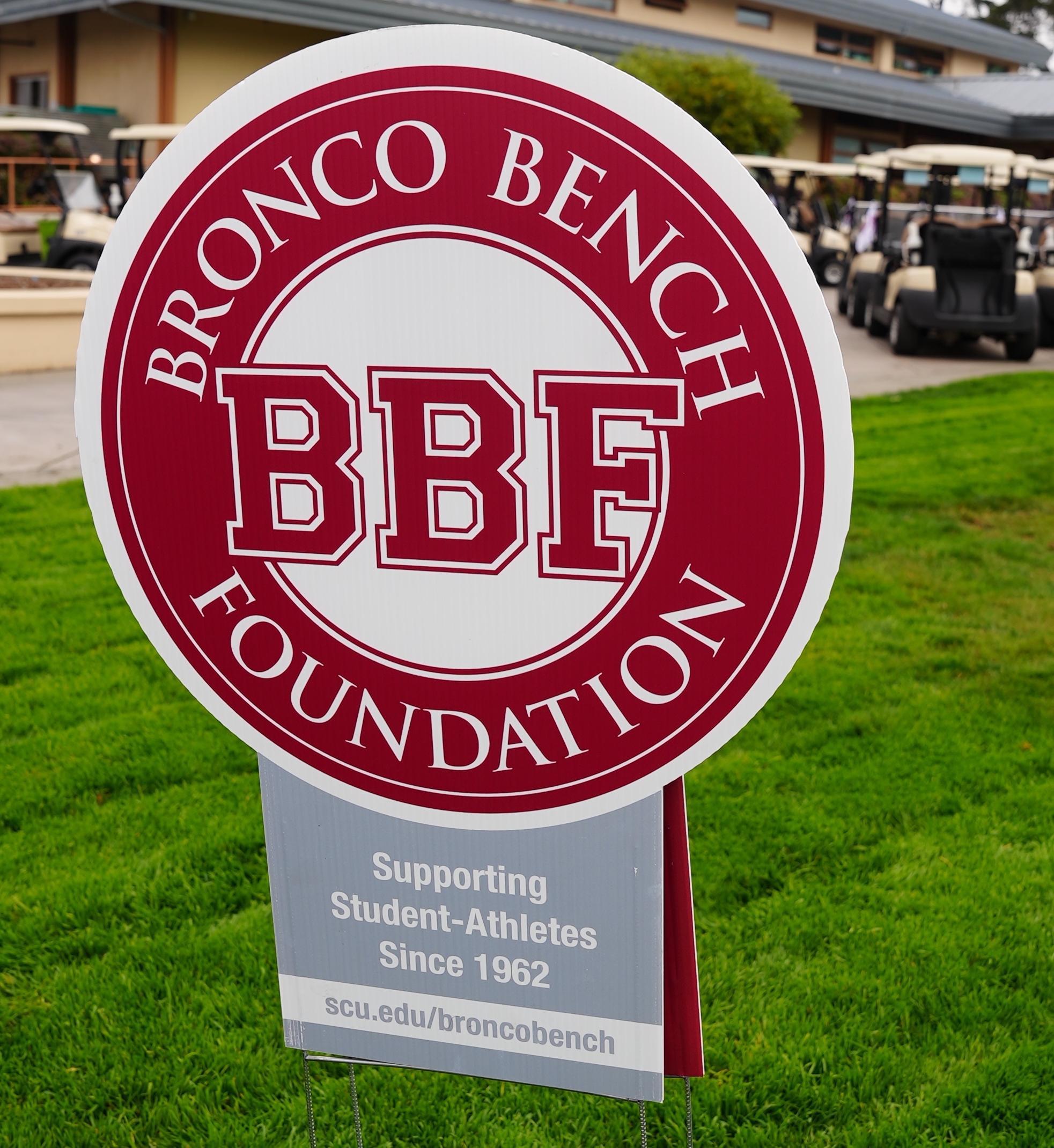 BBF Sign in front of golf carts