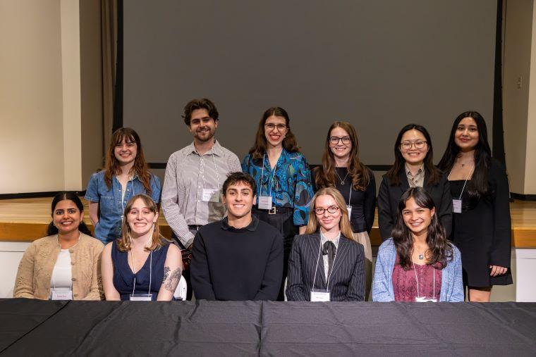 A group of student presenters