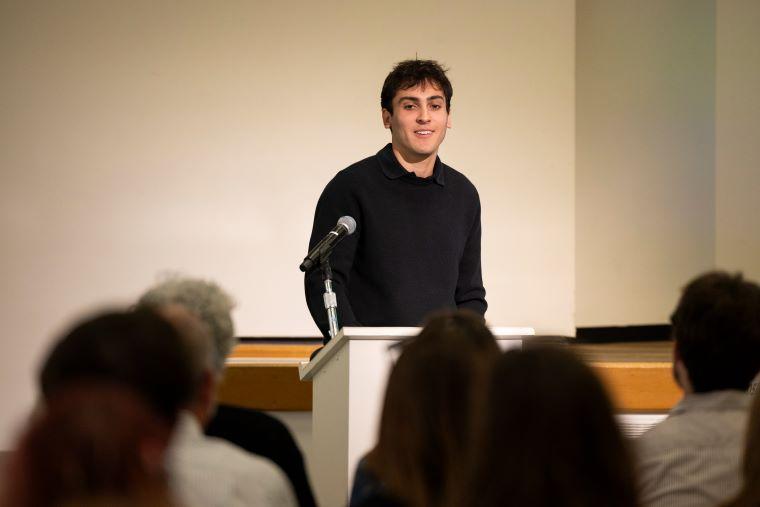 a student in a black shirt