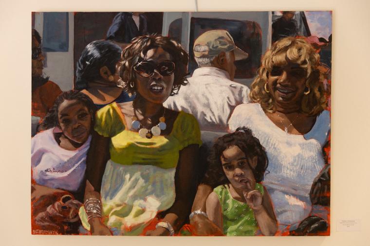 a crowd of people