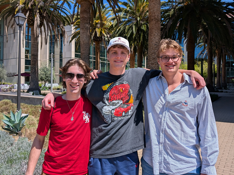 Zander Stroh 29, Sam Stroh 29, and WIll Stroh 27 outside SCDI