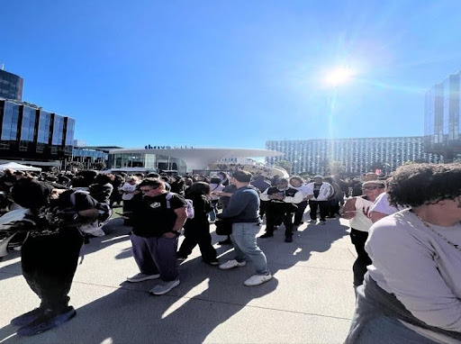 A photo of a crowd of people.
