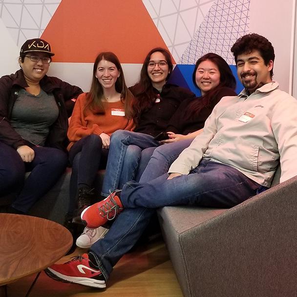 SCU Imaginarium lab techs Vicki Lim Andrea Horvath Magdaline Schulte Isabel Wu Mohammed Khadadeh
