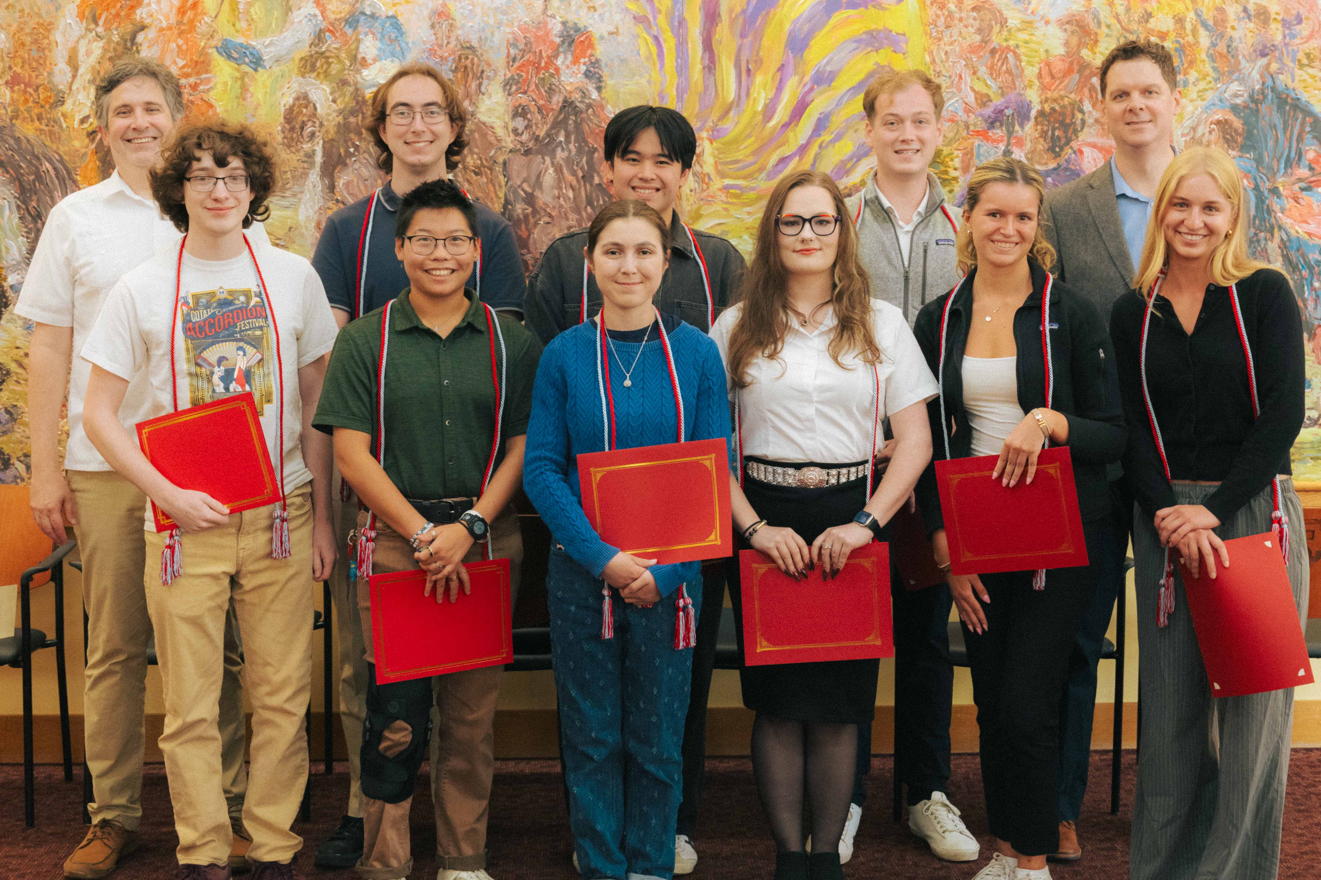 A group photo of students initiated into Phi Alpha Theta in 2026
