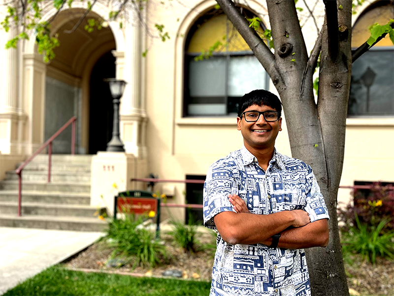 Sarthak Dassarma outside OConnor Hall