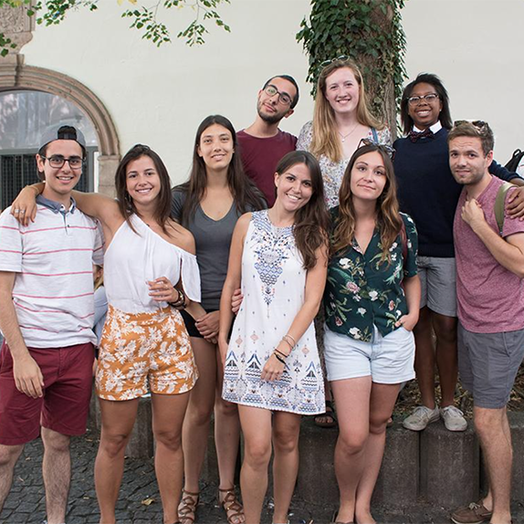Francesca Hellebrandt and friends in Freiburg Germany
