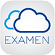 Logo with two overlapping cloud outlines and text EXAMEN below.