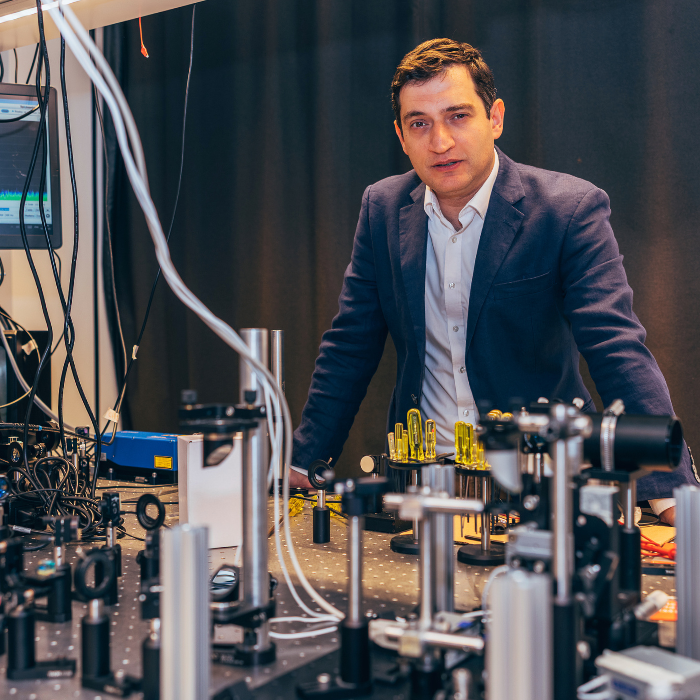 Bachana Lomsadze in his lab