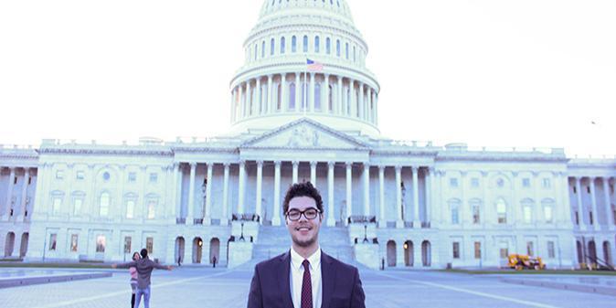 Beau Scott in front of capitol building 