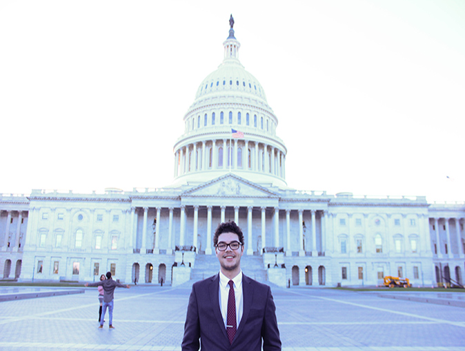 Beau Scott in front of capitol building 