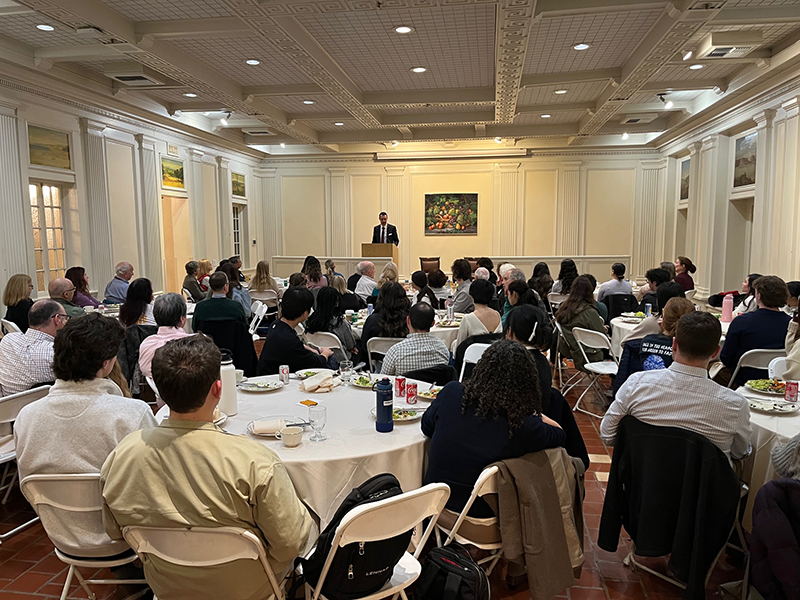 Hon. Michael Rhoads giving his keynote speech.
