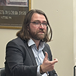 Nicholas Hayes-Mota leading a conversation.