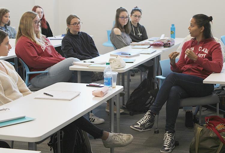 Rhiannon Giddens visited Danielle Morgans Cultural Studies and Literary Theory class