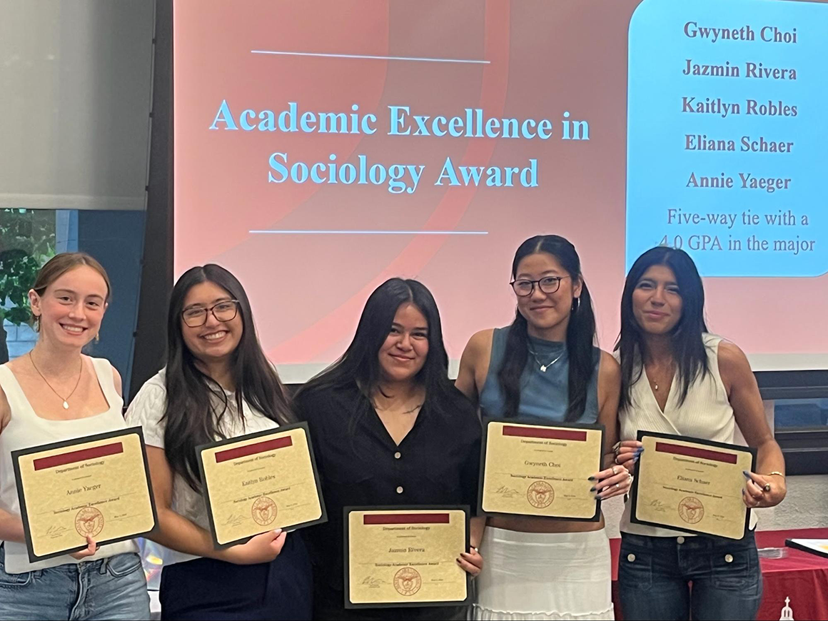 Student Winners of the Academic Excellence in Sociology Award
