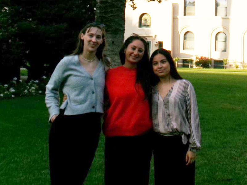 Graduating Leaders at their last club picnic (Meg Jones, Carla Schmitt, Stephanie Molina)