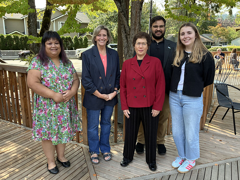 Representatives from NAMI Washington and NAMI Eastside, which represents Bellevue and some other suburbs of the Seattle area. Representative Lisa Callan is second from left. Kate Ridgeway is on the far right