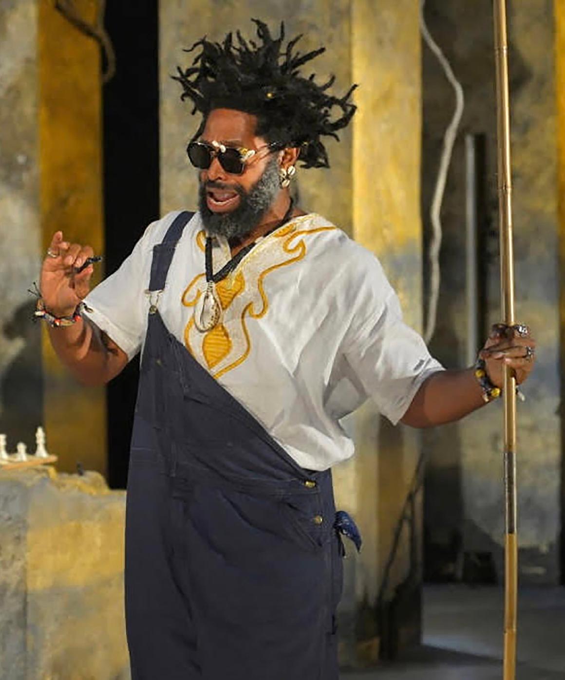 Aldo Billingslea in Marcus Gardleys Black Odyssey at California Shakespeare Theatre