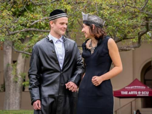 Picture of two cast members of A Midsummer Nights Dream