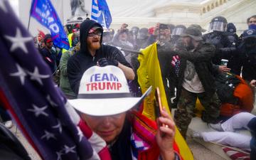 Trump Supporters at Protest Rally