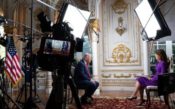President Donald Trump participates in a “60 Minutes” interview with Norah O’Donnell, Friday, October 31, 2025, at the Mar-a-Lago Club in Palm Beach, Florida.(Official White House Photo by Joyce N. Boghosian).