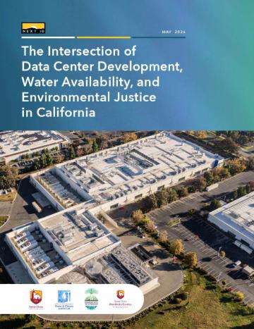 A new report from the nonprofit Next 10, The Intersection of Data Center Development, Water Availability, and Environmental Justice in California.