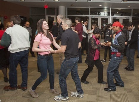 Dancers paired up