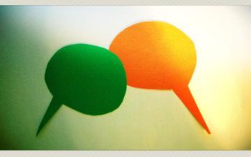 conversation bubbles. 