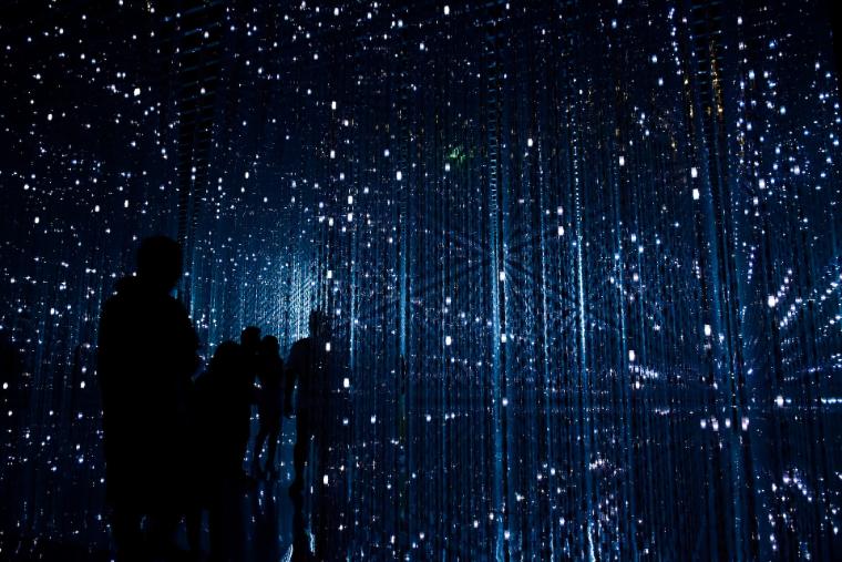 People at the Future World @ ArtScience museum
