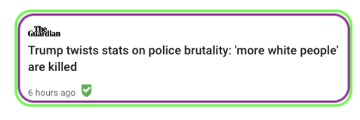 Screenshot from Google News showing caption from The Guardian. Image by Subbu Vincent.