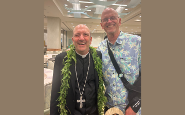 David DeCosse and Bishop Michael T.T. Castori, S.J.