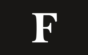 Forbes Logo: A white capital F on black background.