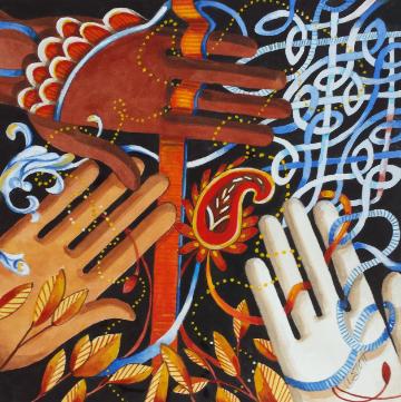 Carol Stott, “Made by Hand,” watercolor, 2016. Used with permission.