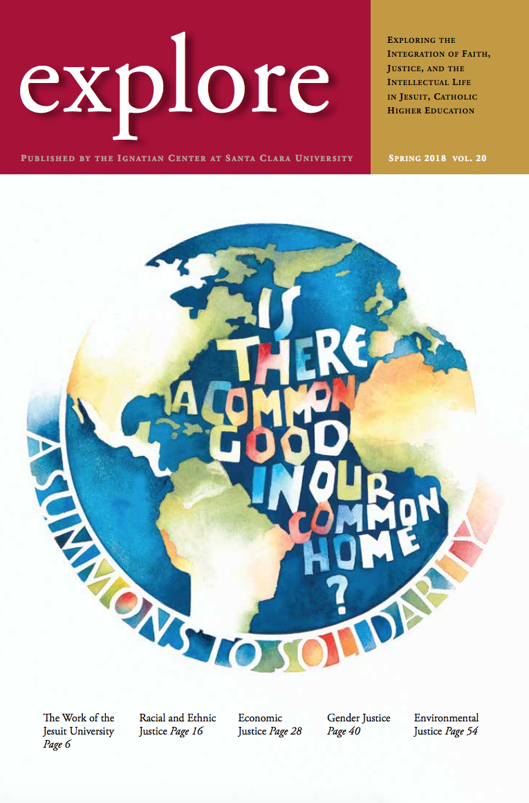 Explore 18 cover showing a globe with various icons and text in multiple languages.