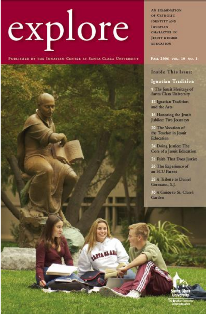 Explore magazine cover, Fall 2006 edition, featuring students studying outdoors.