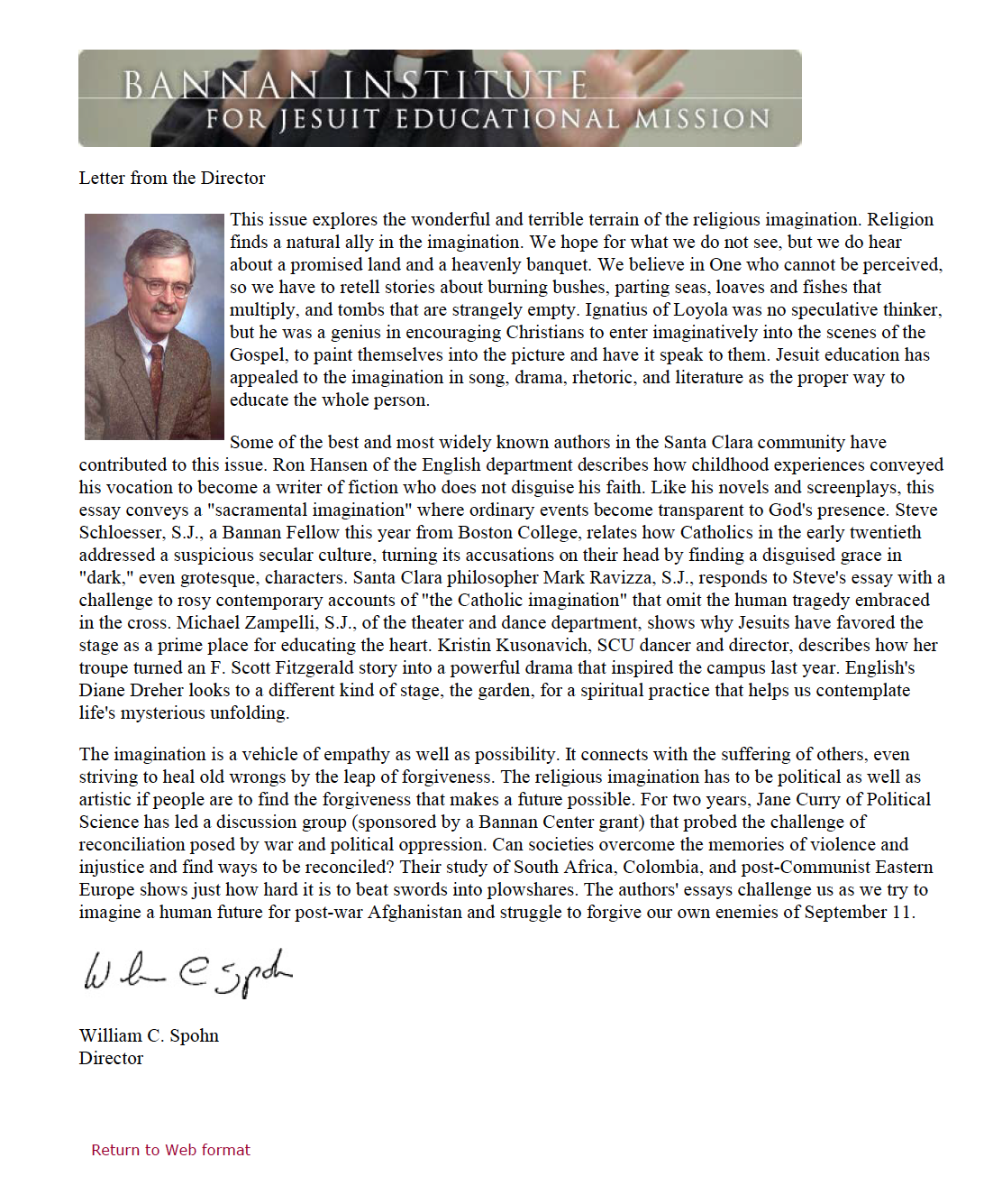 Newsletter titled Spring 2002 detailing various updates and events.