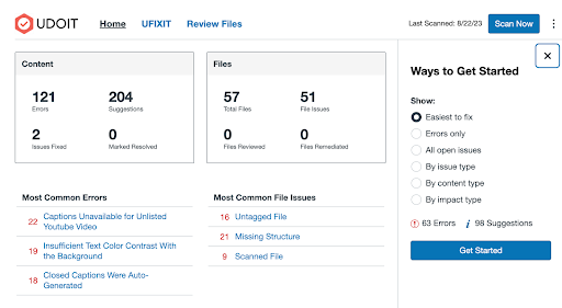 UDOIT screenshot
