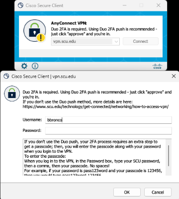 Cisco AnyConnect VPN client installation screen with license agreement and installation progress bar.