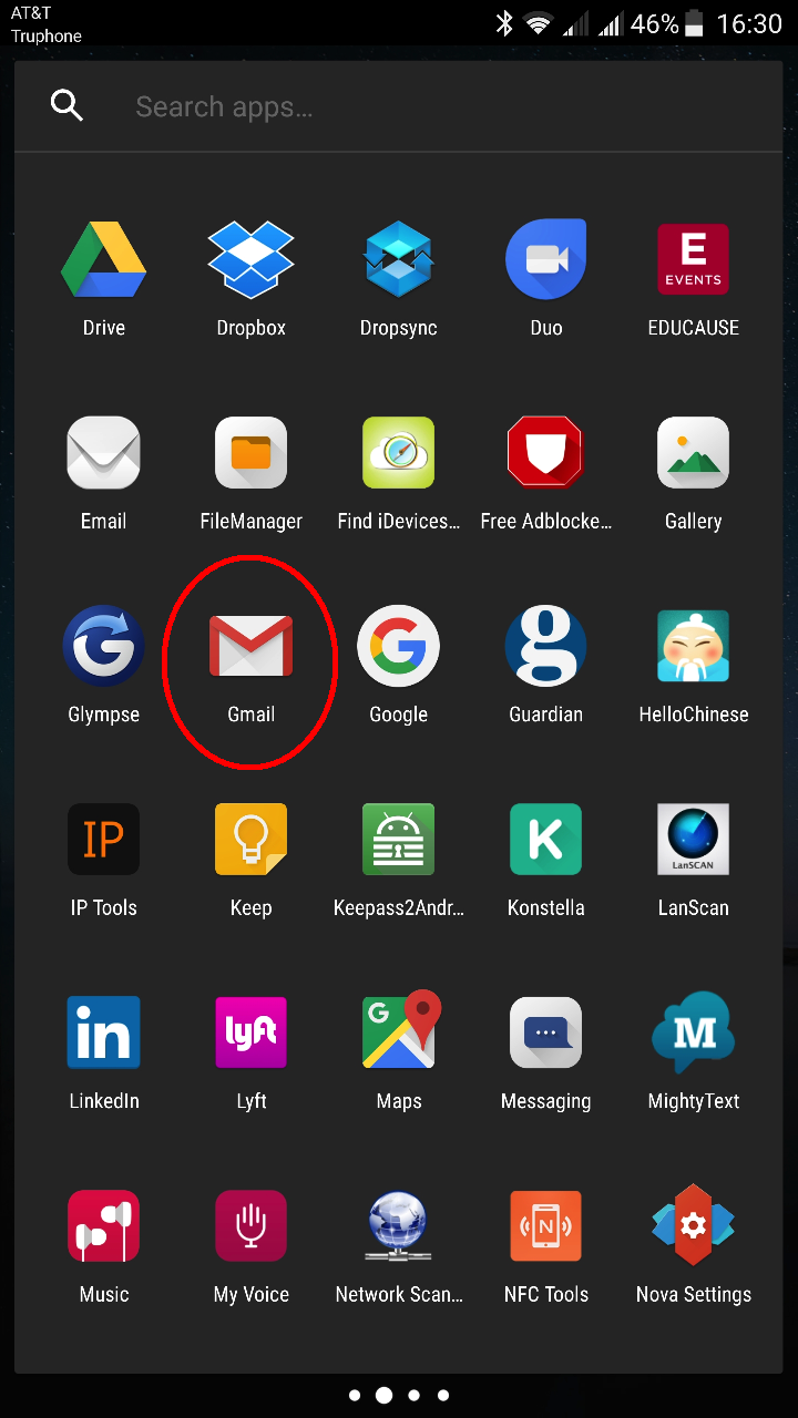 Screenshot GMail icon