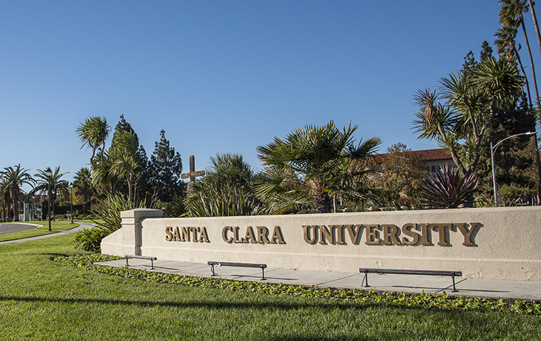 SCU Entrance from El Camino Real