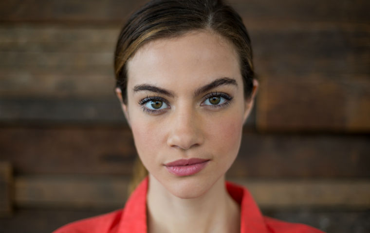 Picture of woman in red shirt