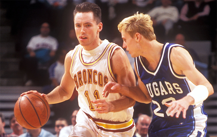 Steve Nash drives past defender image link to story