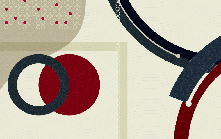 Graphical image with circles and lines