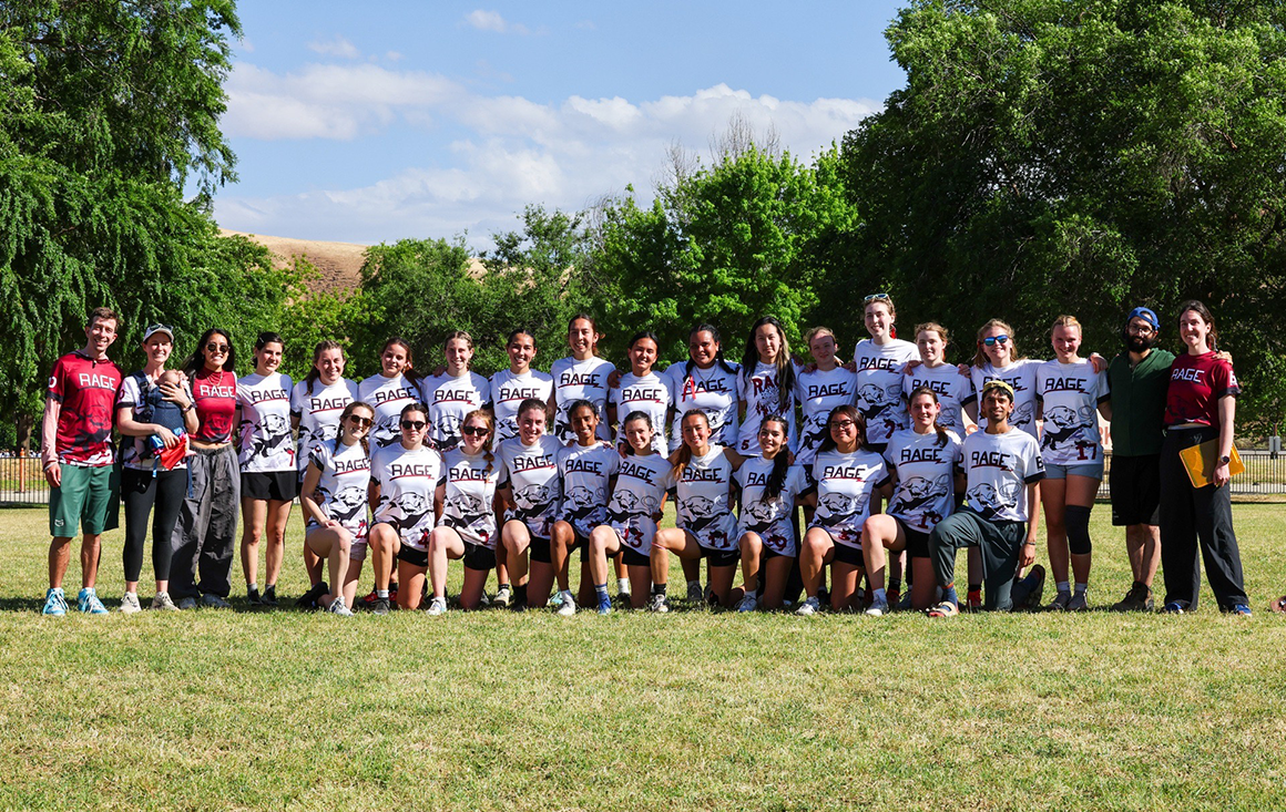 A team portrait of Santa Clara Rage in uniform.