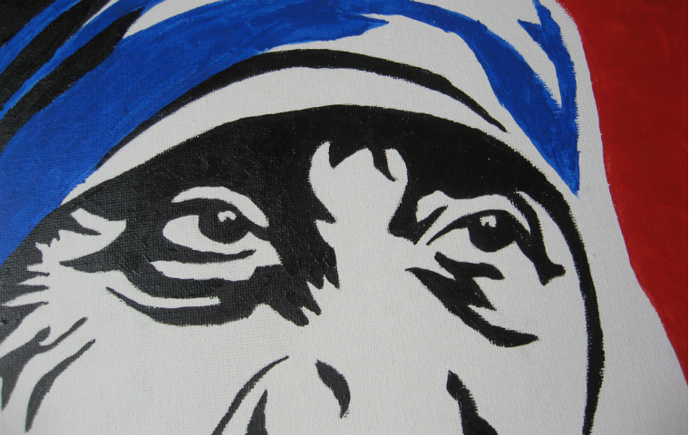 A print of Mother Teresas eyes image link to story