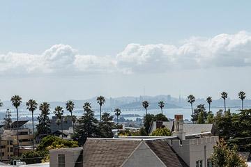 View of the bay and buildings from the top of JST building 