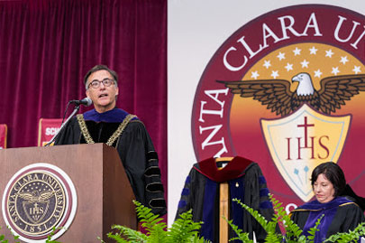 President Kevin OBrien speaks at his inauguration