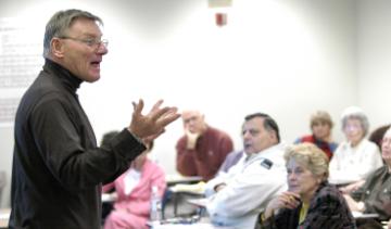 SCU Professor leading a class