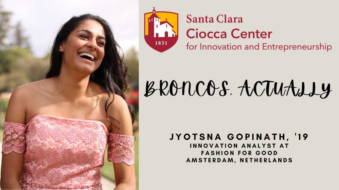 Graphic image of Jyotsna Gopinath for Broncos Actually Card