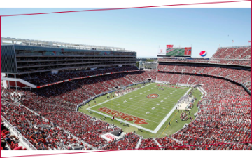 Levis Stadium, home of the 49ers, is only 5 miles from the Leavey School of Business at Santa Clara
