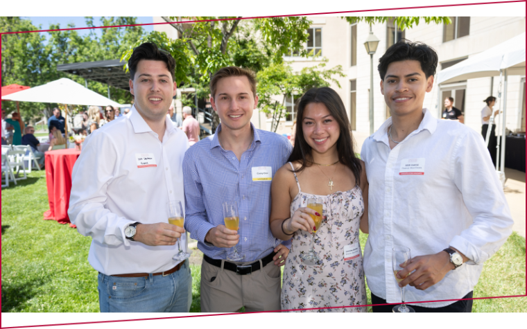 Leavey students at an undergraduate Real Estate Association event